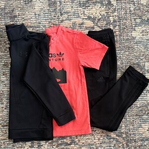 Boys Adidas and Under Armour apparel